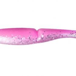 Leurres souples Sawamura One Up Shad 2 pouces Pink Back Glitter Belly