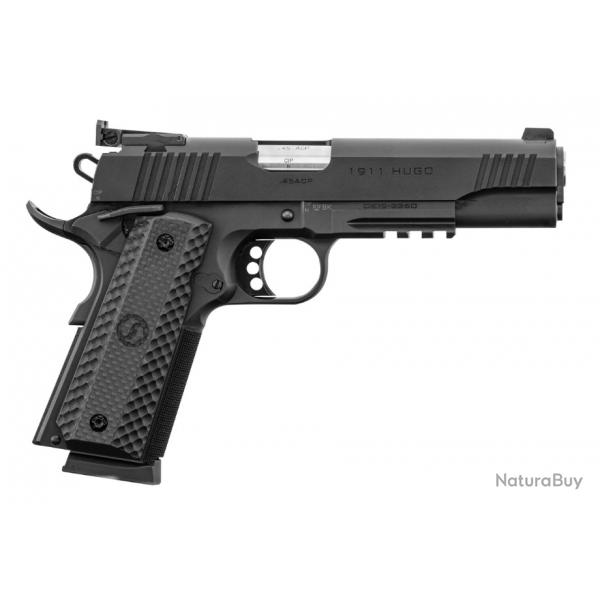 SCHMEISSER - Pistolet HUGO 1911 BLACK avec hausse LPA  45ACP