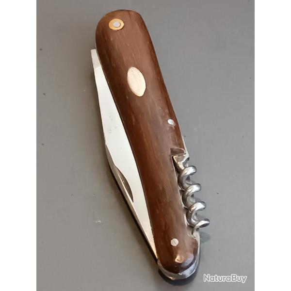 ANCIEN COUTEAU MASSU 2 pices, PRADEL, THIERS, XXme, manche bois palissandre.
