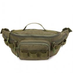 Sac Banane Militaire Multifonctionnel Système Tactique Molle pour la Chasse, Pêche, Randonnée Vert