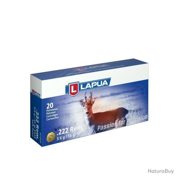 Munitions LAPUA soft point cal.222rem 55gr par 20