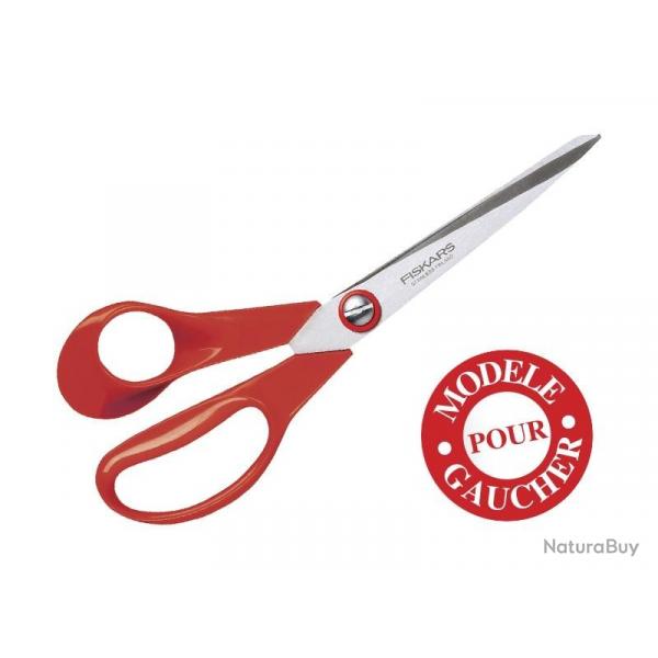 BEL1421 CISEAUX UNIVERSELS FISKARS GAUCHER ROUGE 21CM INOX NEUF