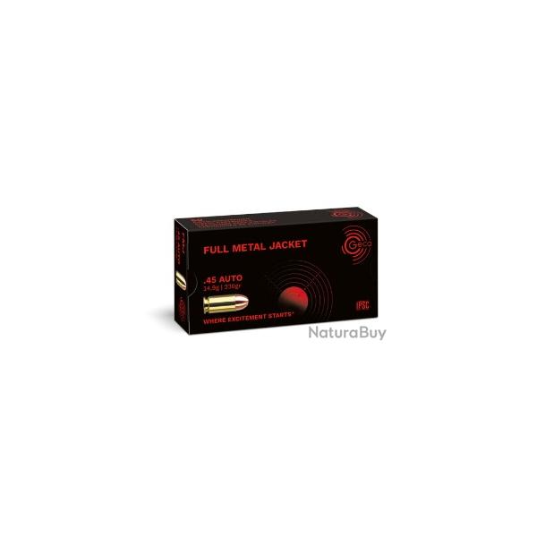 Munitions GECO cal.45 acp fmj 14.9g 230gr par 50