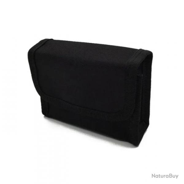 Sacoche Cartouchire Multifonctions pour Ceinture 10 Cartouches Chasse et Tir en Plein Air Noir