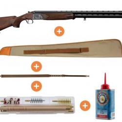 Pack Fusil De Chasse Superposé Country Calibre 12/76 Canon de 76 Cm