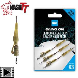 Montage Nash Cling On Leadcore Lead Clip Leader (par 3)