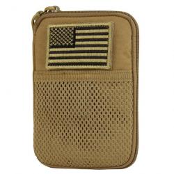 Pochette pouch avec patch drapeau américain MOLLE COYOTE CONDOR