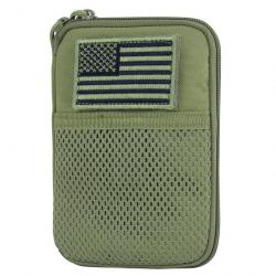 Pochette pouch avec patch drapeau américain MOLLE OD CONDOR