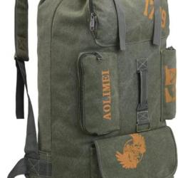 Sac à Dos 100L Randonnée Camping en Plein air Alpinisme Tactique Voyage Chasse Camping Vert Armée