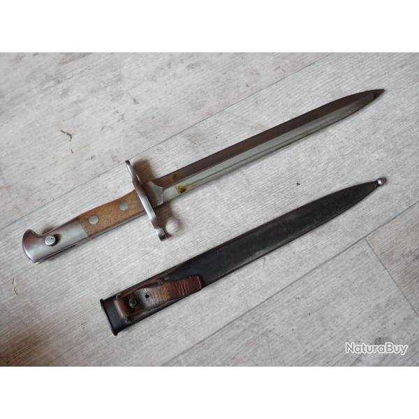 Baonnette Suisse Modle 1918 sans matricule,  attribuer  votre mousqueton modle K 11 ou K31