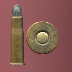.43 Remington Egyptien - étui laiton base repliée type UMC USA - amorce bombée - balle plomb ogivale