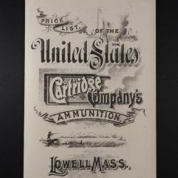 1891 United States Cartridge Company's Ammunition Price List *Sharp*