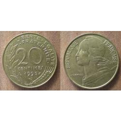 France 20 Centimes 1995 Lagriffoul Piece Franc Centime Francs