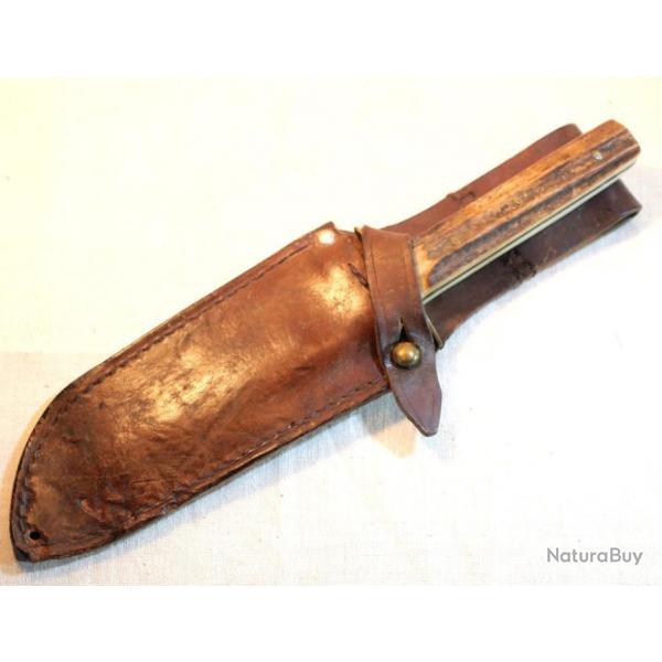 CHANTIER DE JEUNESSE Grand couteau et fourreau CHANTIER - Original Bowie Knife John B. RAND & Co