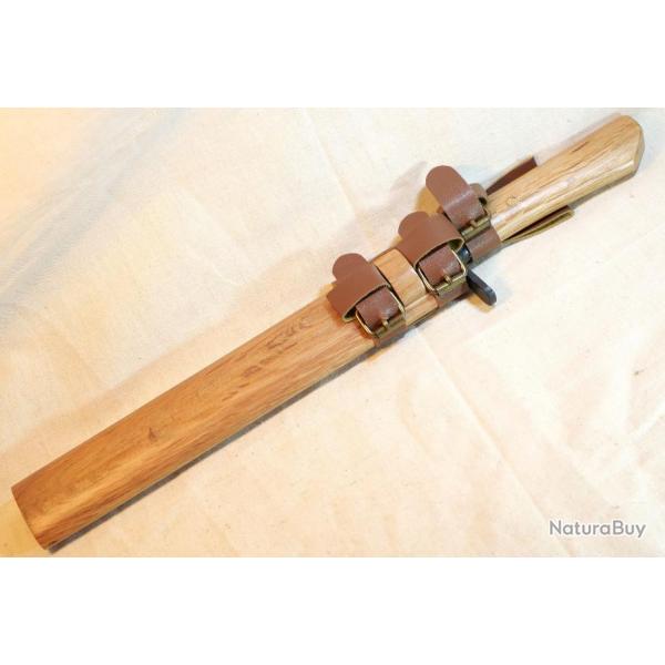 JAPON - Couteau de chasse japonais fourreau en bois - EBR24SCA007