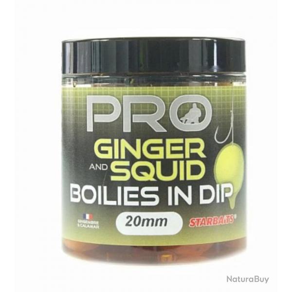 Bouillettes dans du DIP ginger starbaits sqd 24mm 150gr