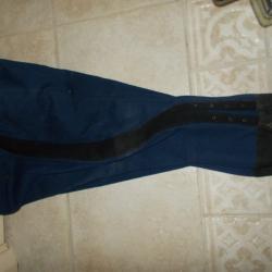 ancienne culotte cheval pantalon gendarmerie militaria bleu noir xix eme uniforme vetement linge