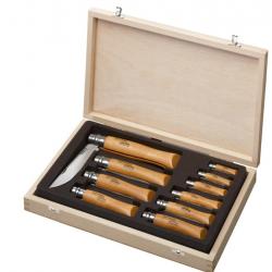 Opinel Collection Vitrine 10 Couteaux Carbone