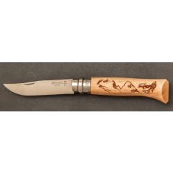 Opinel N°08 Montagne Gravure Rando