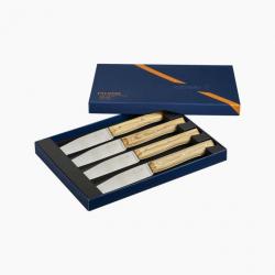 Opinel Set de 4 couteaux de table , Facette bois d'Olivier