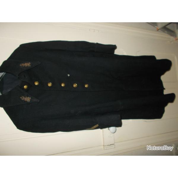 ancienne veste capote artilleur militaire gendarmerie militaria 1939 1945 vetement uniforme linge