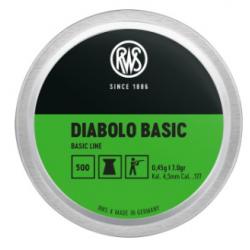 Plombs RWS diabolo basic cal.4,5 0.45g 7gr par 2500