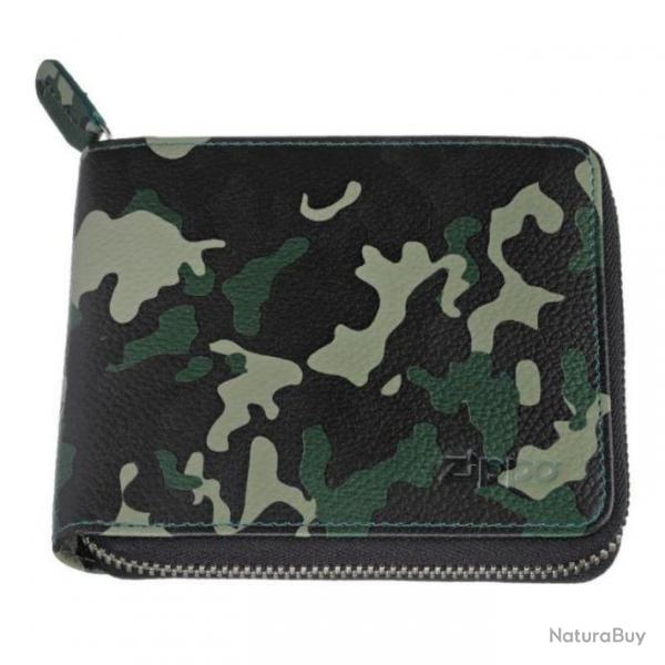 PORTEFEUILLE ZIPPO FERMETURE ZIP CAMO Vert