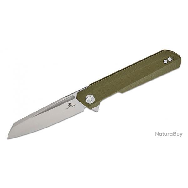 Couteau Bestech Dundee Green Manche G10 Lame Acier CPM-MagnaCut SW Reverse Tanto IKBS Clip BTKMK09I