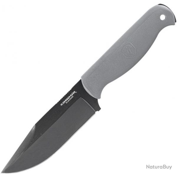 Couteau Condor Fighter Rhino Gry Lame Acier Carbone 1075 Manche & Etui Polypropylene CTK183149RGHC