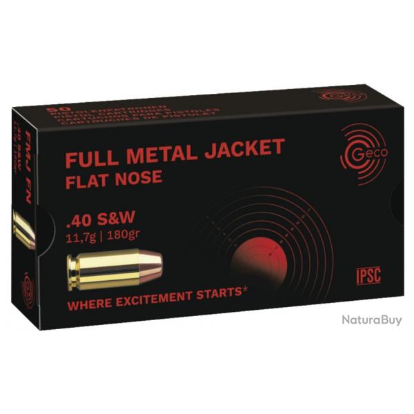 50 Munitions Geco 40SW FMJ 11.7 180Grs