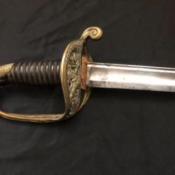 ancien sabre d'officier d'infanterie modele 1845 chatellrault 1848