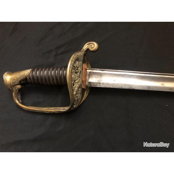 ancien sabre d'officier d'infanterie modele 1845 chatellrault 1848