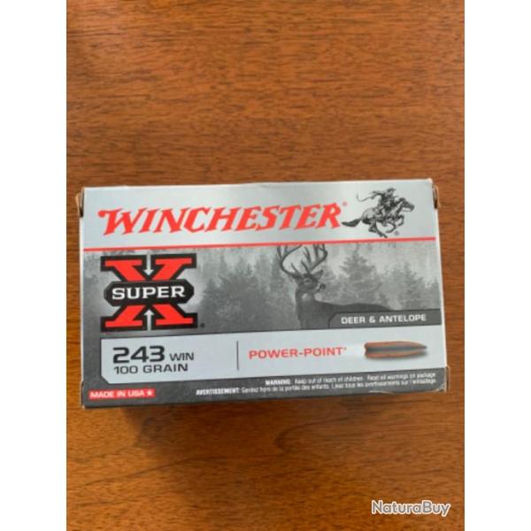 Winchester power point 243 Win 100gr