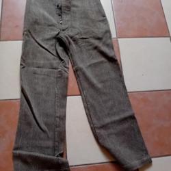 Pantalon velours ratine gris vintage  WWII  Résistance FFI Maquis Taille S ARIES