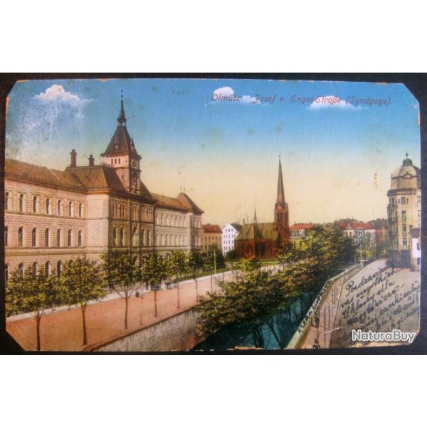 Carte postale ancienne Germany - Olmtz. Josef v. Engel - Strae ( Synagoge ) 1900's