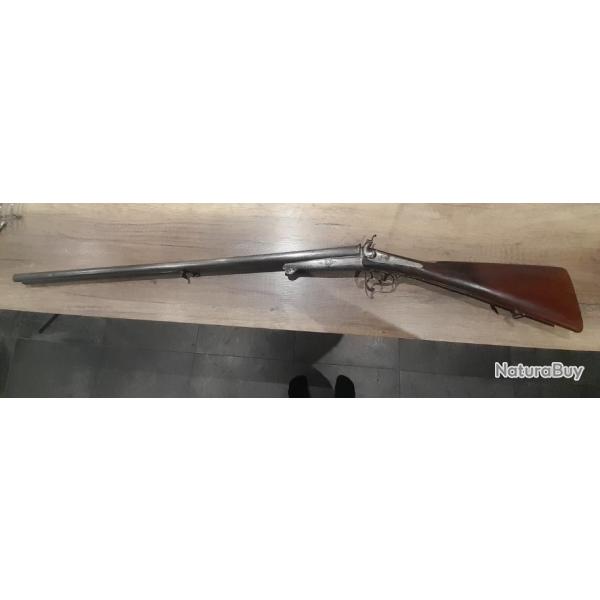 Vend jolie fusil percussion  poudre noire sign