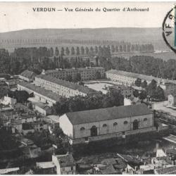 CPA MILITARIA  -  VERDUN  -  VUE GÉNÉRALE DU QUARTIER D'ANTHOU