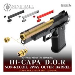 Outer barrel noir fileté alu pour HI-CAPA DOR tokyo marui NINEBALL