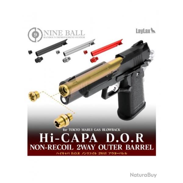 Outer barrel noir filet alu pour HI-CAPA DOR tokyo marui NINEBALL