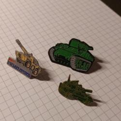 Pin's Militaire char tank lot de 3 ref 3303