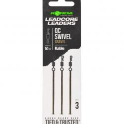 KORDA KABLE LEADCORE QC SWIVEL 50CM KORDA Gravel