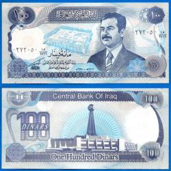 Iraq 100 Dinars 1994 Neuf Irak Billet Dinar Hussein