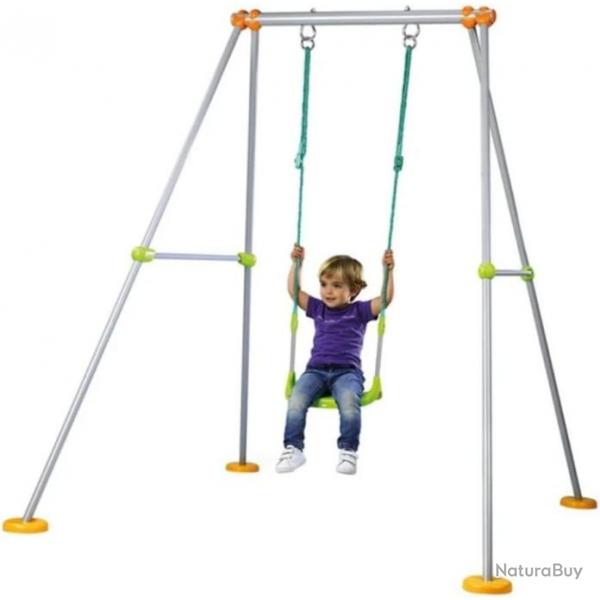 SMOBY 2 en 1 Enfant Portique en Mtal Jeu de Plein Air Jardin - Sige Evolutif 1-180 cm