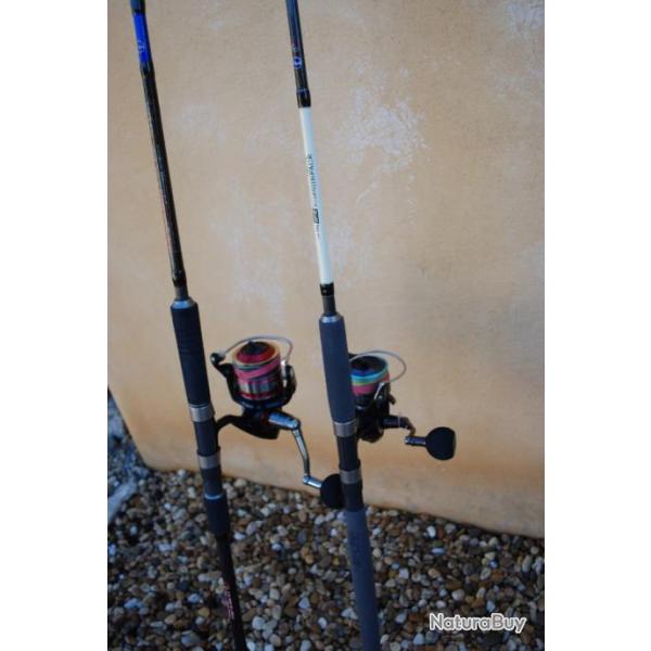 Lot de 2 cannes  leurres pour THONS et BONITES