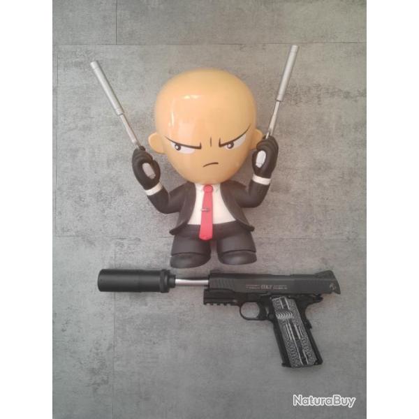 Pack colt government 45 et figurine hitman agent 47