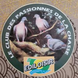 Autocollant chasse, palombes,pigeons ramiers,migrateurs