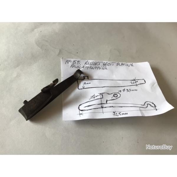 VENDU PAR LE-CUIRASSIER N 55 RESSORT DROIT DE PLATINE DE FUSIL  SILEX RGLEMENTAIRE