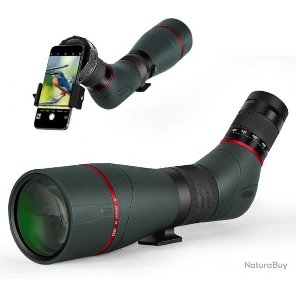 Longue-Vue  HD 20-60 x 85 mm avec Adaptateur Smartphone  pour Tir sur Cible l'Observation