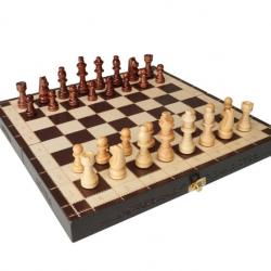 Jeu d'Échecs 29 cm, Échiquier Magnétique Pliant Portable en Bois