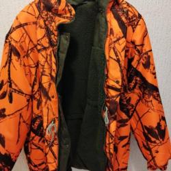 Manteau de chasse hivers camouflage orange